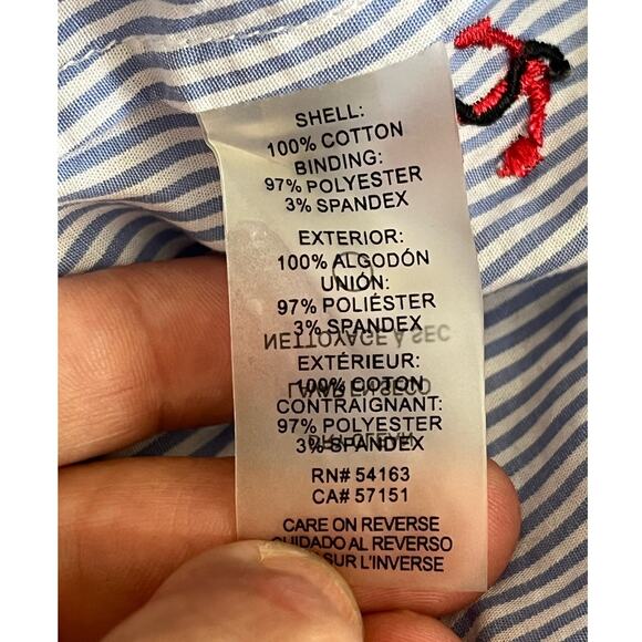 Women's Tommy Hilfiger Cotton Tank top Embroidered Anchor Striped Size Small - Picture 5 of 5